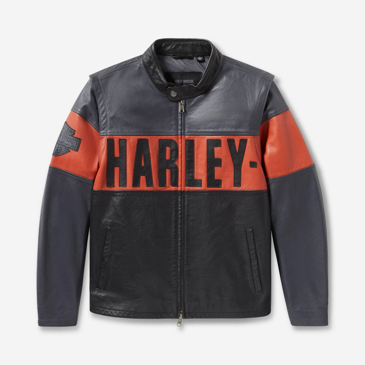 남성 에센셜 컨버터블 가죽재킷