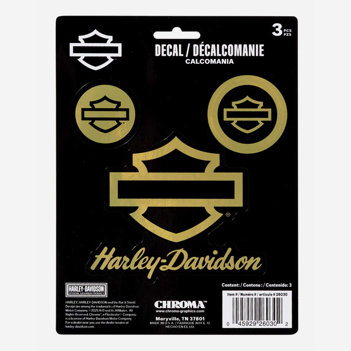 3피스 실루엣 바앤실드 골드 크롬 데칼
