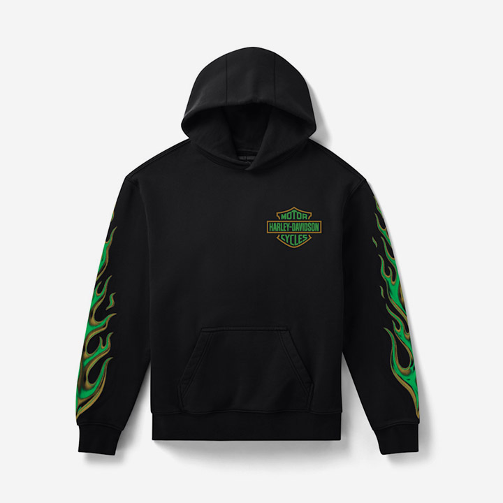 [LIMITED] 남성 H-D 스컬리 맥기 플리스 후드 티셔츠