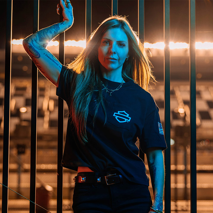 [LIMITED] 여성 팩토리 레이싱 박시 포켓 반팔 티셔츠