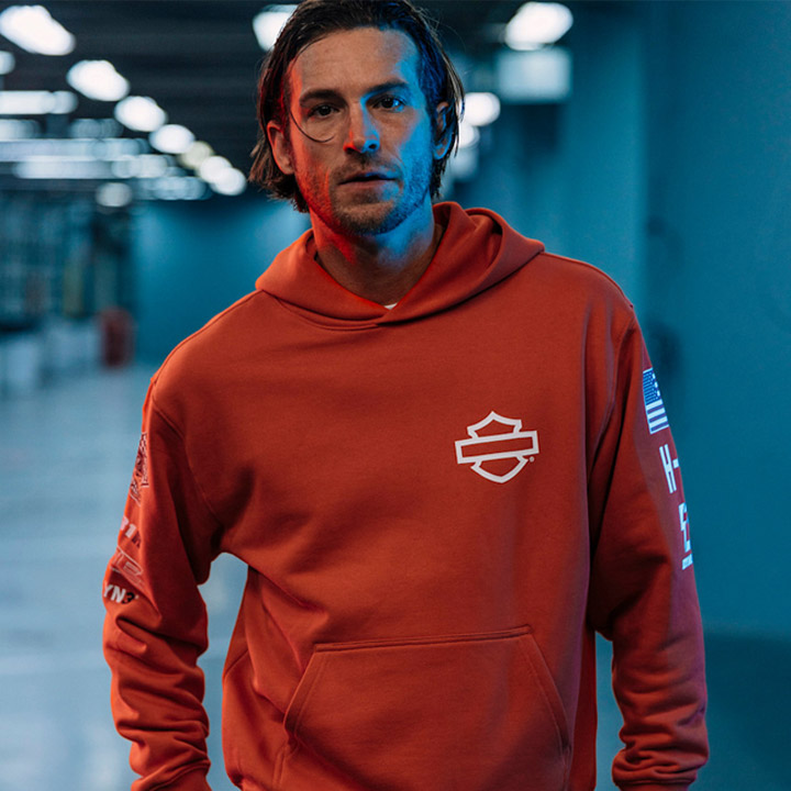 [LIMITED] 남성 팩토리 레이싱 팬웨어 후드 티셔츠 ORANGE