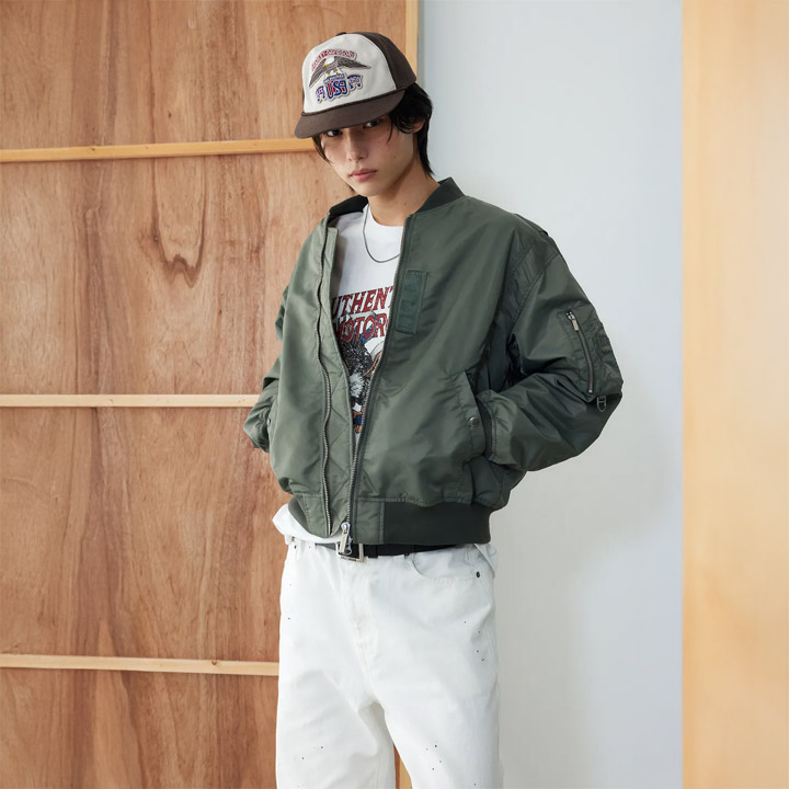 [컬렉션스] 할리 오리지널 MA-1 캐주얼재킷 KHAKI