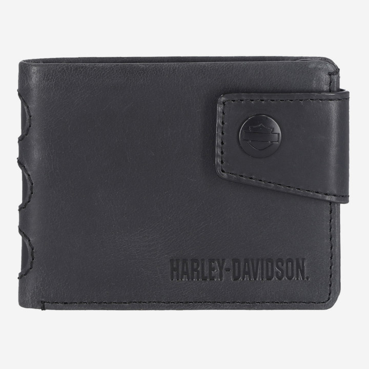 남성 다이컷 스크립트 레더 반지갑