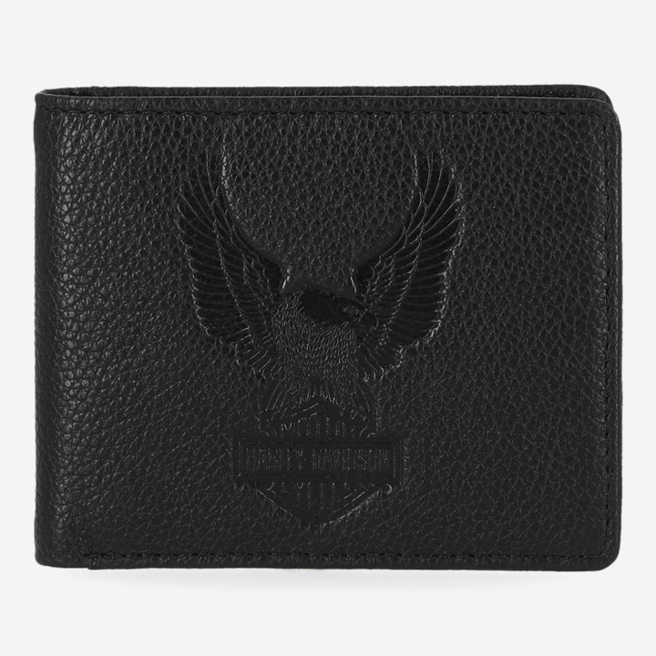 남성 페블 레더 클래식 이글 반지갑