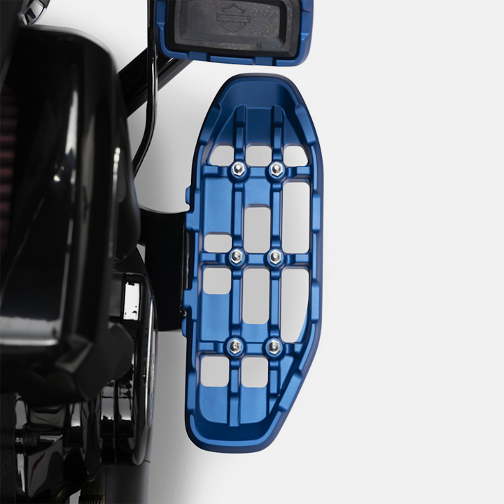 레드라인 컬렉션 운전자 풋보드- 블루 (밀워키8 소프테일)