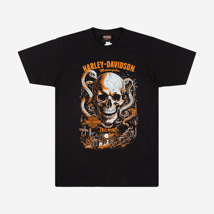 남성 스컬 그래픽 코리아 반팔티셔츠