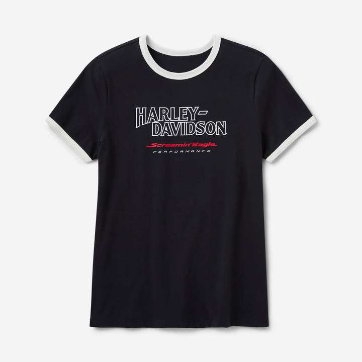 여성 스크리밍 이글 드롭 H 링거 티셔츠