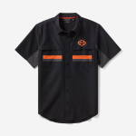 남성 H-D 테크 벤티드 반팔 셔츠 BLACK