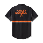 남성 H-D 테크 벤티드 반팔 셔츠 BLACK