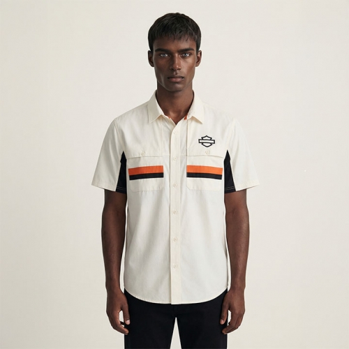 남성 H-D 테크 벤티드 반팔 셔츠