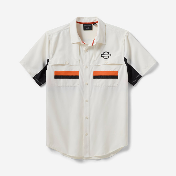 남성 H-D 테크 벤티드 반팔 셔츠