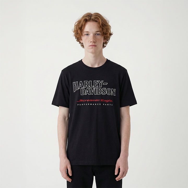 남성 스크리밍 이글 그래픽 반팔 티셔츠