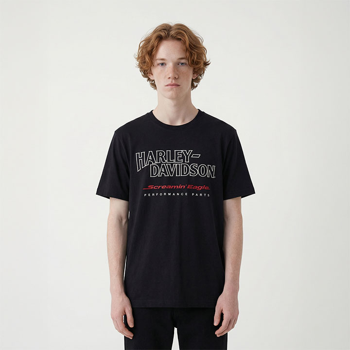 남성 스크리밍 이글 그래픽 반팔 티셔츠