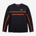 남성 H-D 테크 벤티드 긴팔 티셔츠 BLACK