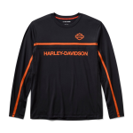 남성 H-D 테크 벤티드 긴팔 티셔츠 BLACK