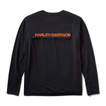 남성 H-D 테크 벤티드 긴팔 티셔츠 BLACK