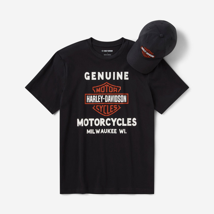 남성 바앤실드 모자 & 티셔츠 기프트 세트