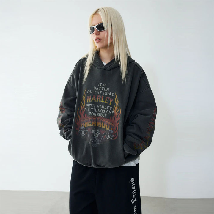 [컬렉션스] 플레임 라이더 후디 챠콜