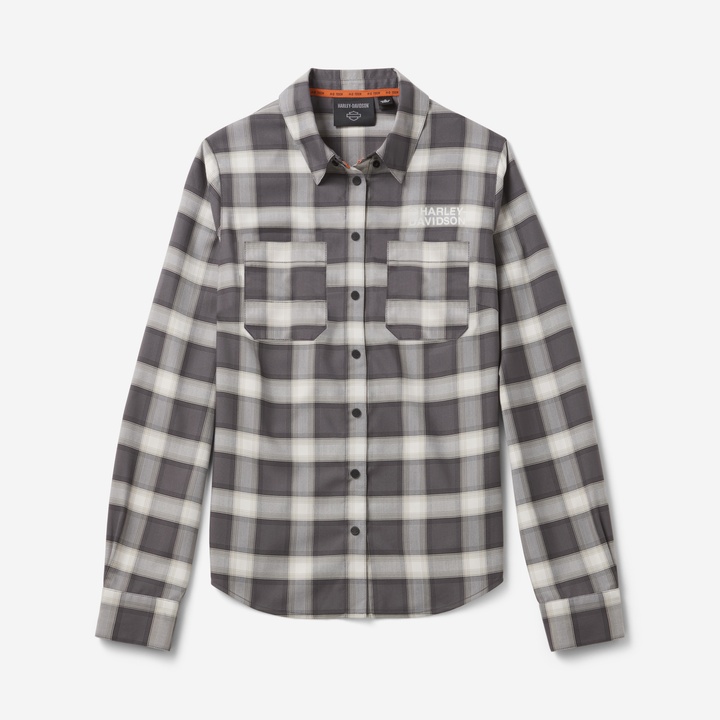 할리데이비슨 여성 쿨맥스 플레이드 우븐 셔츠