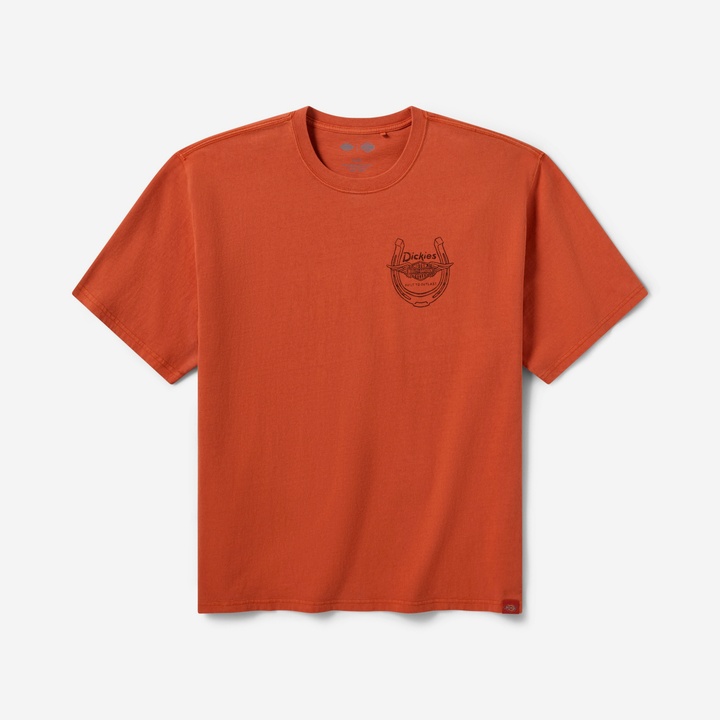 [디키즈X할리데이비슨] 남성 피그먼트 티셔츠 ORANGE