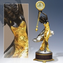 최고급 금장 여인상 장스탠드 시계   (11468)