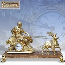 SOHER 금장 브론즈 마차 시계 (15225)
