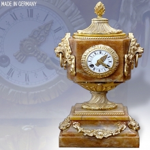 엔틱 대리석 금장 브론즈 기계식 시계 (15522)