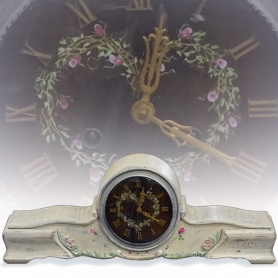 앤틱 페인트 괘종 기계식 시계 (15795)
