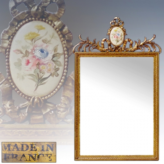 최고급 앤틱 길트 페인팅 거울 (16427)