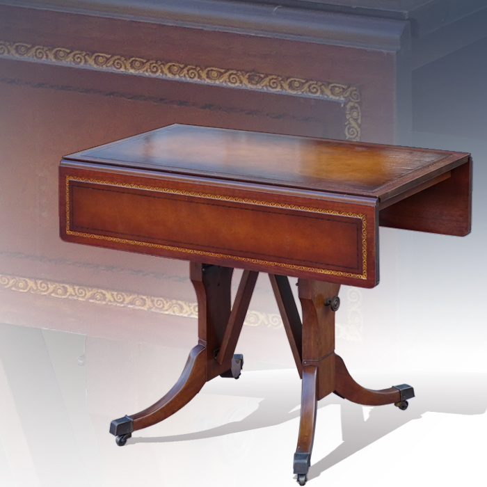 앤틱 이동식 높이조절 접이식 테이블 (17326)
