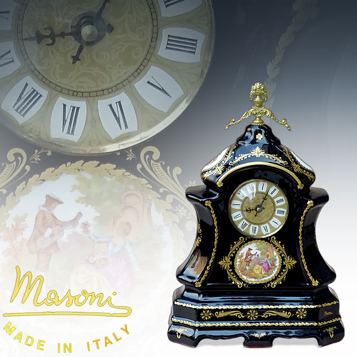 이태리 마소니(masoni) 명화 도자기 전자식 시계