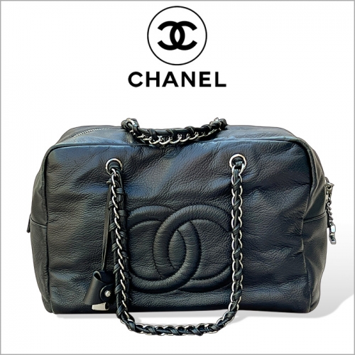 샤넬(CHANEL)CC로고 은장체인 보스턴백