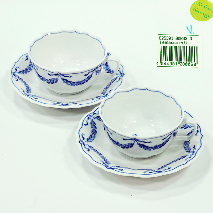 독일명품 Meissen(마이센) 블루 페인팅 찻잔세트(장식만)