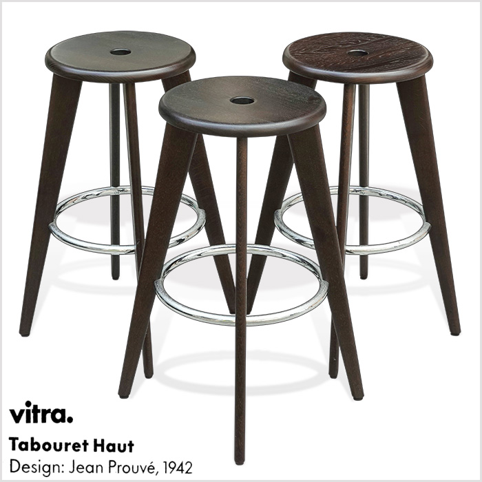 Vitra 타보레 Tabouret Haut bar stool다크오크3EA