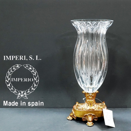 스페인 IMPERIO 임페리오 크리스탈 금장화병(43cm)