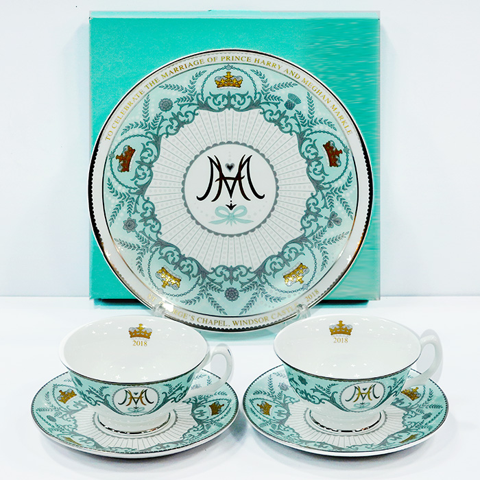 영국 월리엄 에드워드 헤리왕자와 메건 마크리 결혼기념 그릇(미사용)