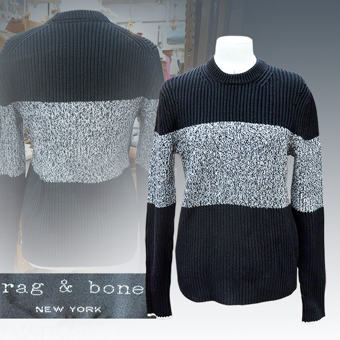 rag & bone 래그앤본 블랙 남성 레귤러 스웨터(S)