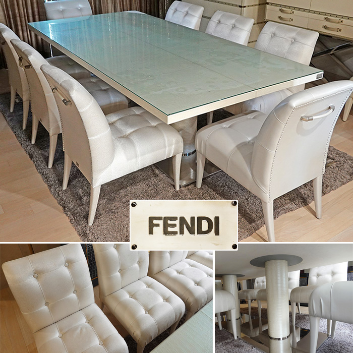 최고급 명품가구 FENDI 펜디 8인식탁세트