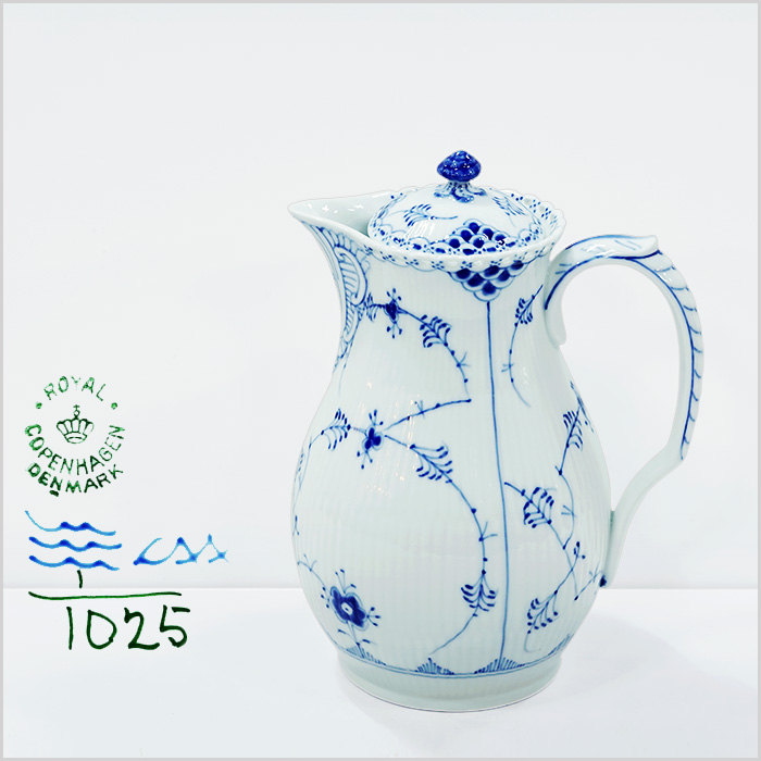 덴마크 로얄코펜하겐 풀레이스 미듐 초콜릿팟 #1025
