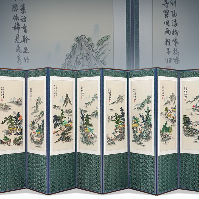 고급 손자수 병풍8폭(깨끗함)
