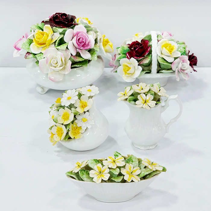 영국산 로얄덜튼 도자기꽃세트