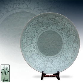 혁산 방철주作 - 대형 도자기 접시(55cm) (8251)