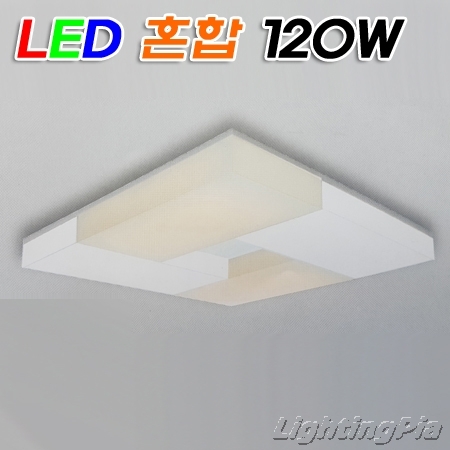 아스텔드림 정사각 혼합 거실등 LED 120W(W740mm) 블랙/화이트