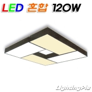 아스텔드림 정사각 혼합 거실등 LED 120W(W740mm) 블랙/화이트