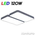 모던 테 거실등 LED 120W(2+2 W730mm) 블랙/화이트