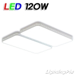 모던 테 거실등 LED 120W(2+2 W730mm) 블랙/화이트