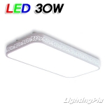 모던 테 직사각 방등 LED 30W(W500mm) 블랙/화이트