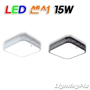 모던 테 센서등 LED 15W(W240mm) 블랙/화이트