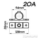 흑 주철 20A 양날개 고정 무나사 파이프피팅(파이프클램프) 198 Double Side Fixing Bracket