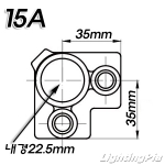 흑 주철 15A 90도 4방 무나사 파이프피팅(파이프클램프) 116 3 Way Through